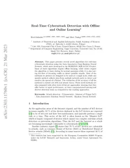 Real-Time Cyberattack Detection with Offline and Online Learning