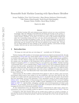 Reasonable Scale Machine Learning with Open-Source Metaflow