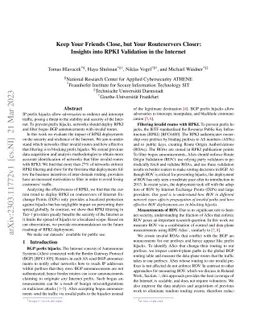 Keep Your Friends Close, but Your Routeservers Closer: Insights into
  RPKI Validation in the Internet
