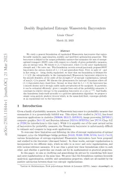 Doubly Regularized Entropic Wasserstein Barycenters