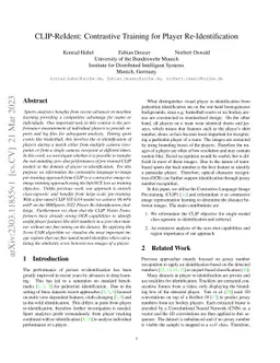 CLIP-ReIdent: Contrastive Training for Player Re-Identification