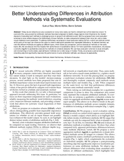 Better Understanding Differences in Attribution Methods via Systematic
  Evaluations