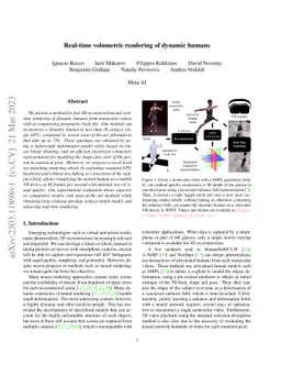 Real-time volumetric rendering of dynamic humans