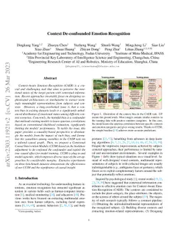 Context De-confounded Emotion Recognition