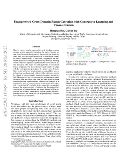 Unsupervised Cross-Domain Rumor Detection with Contrastive Learning and
  Cross-Attention