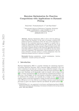 Bayesian Optimization for Function Compositions with Applications to
  Dynamic Pricing