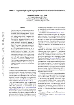 cTBLS: Augmenting Large Language Models with Conversational Tables