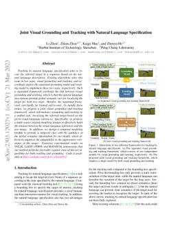 Joint Visual Grounding and Tracking with Natural Language Specification