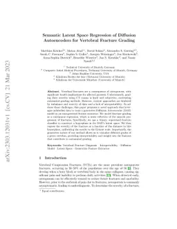Semantic Latent Space Regression of Diffusion Autoencoders for Vertebral
  Fracture Grading
