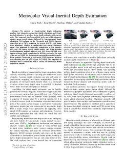 Monocular Visual-Inertial Depth Estimation