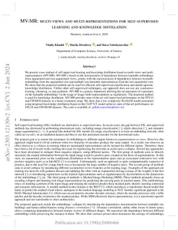 MV-MR: multi-views and multi-representations for self-supervised
  learning and knowledge distillation