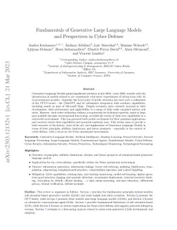 Fundamentals of Generative Large Language Models and Perspectives in
  Cyber-Defense