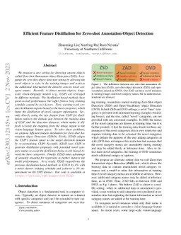 Efficient Feature Distillation for Zero-shot Annotation Object Detection