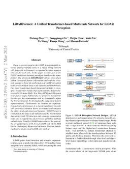 LiDARFormer: A Unified Transformer-based Multi-task Network for LiDAR
  Perception