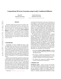 Compositional 3D Scene Generation using Locally Conditioned Diffusion