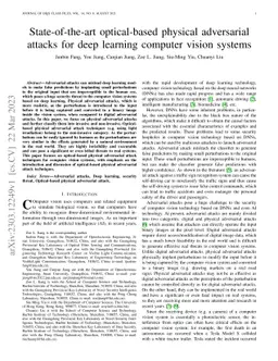 State-of-the-art optical-based physical adversarial attacks for deep
  learning computer vision systems