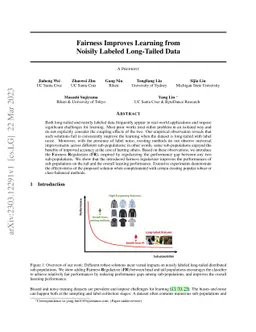Fairness Improves Learning from Noisily Labeled Long-Tailed Data