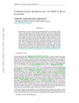 Understanding Expressivity of GNN in Rule Learning
