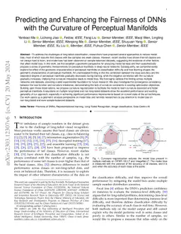 Predicting and Enhancing the Fairness of DNNs with the Curvature of
  Perceptual Manifolds