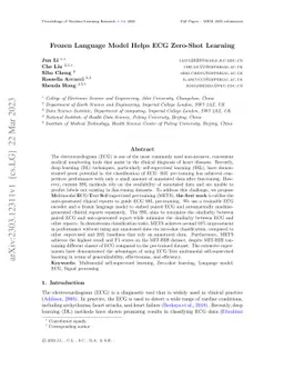 Frozen Language Model Helps ECG Zero-Shot Learning
