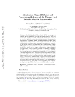 Distribution Aligned Diffusion and Prototype-guided network for
  Unsupervised Domain Adaptive Segmentation
