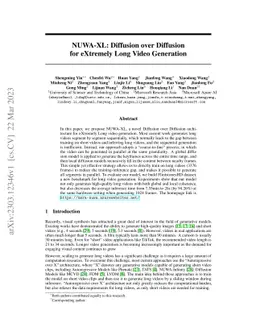 NUWA-XL: Diffusion over Diffusion for eXtremely Long Video Generation