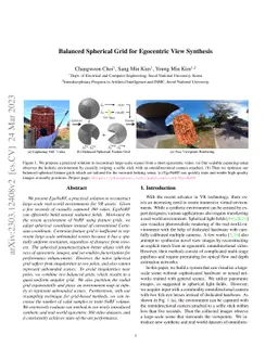 Balanced Spherical Grid for Egocentric View Synthesis