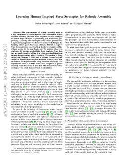 Learning Human-Inspired Force Strategies for Robotic Assembly