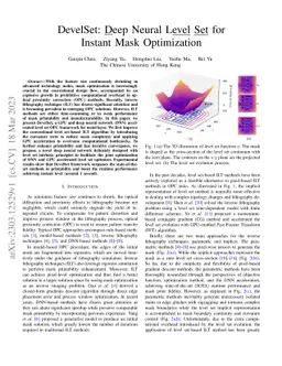 DevelSet: Deep Neural Level Set for Instant Mask Optimization