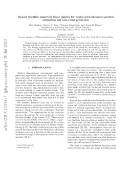 Inexact iterative numerical linear algebra for neural network-based
  spectral estimation and rare-event prediction