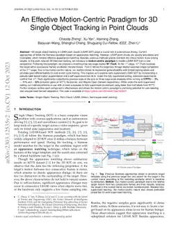 An Effective Motion-Centric Paradigm for 3D Single Object Tracking in
  Point Clouds