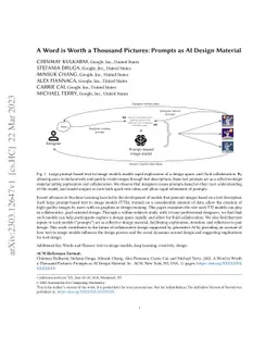 A Word is Worth a Thousand Pictures: Prompts as AI Design Material