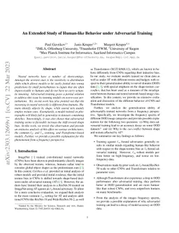 An Extended Study of Human-like Behavior under Adversarial Training