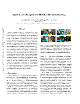 Open Set Action Recognition via Multi-Label Evidential Learning