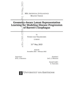 Modeling Barrett's Esophagus Progression using Geometric Variational Autoencoders