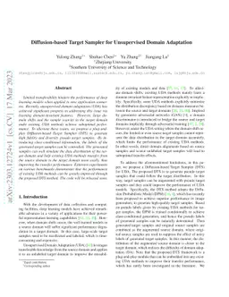 Diffusion-based Target Sampler for Unsupervised Domain Adaptation