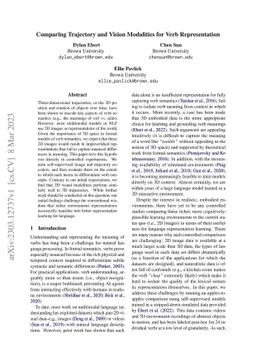 Comparing Trajectory and Vision Modalities for Verb Representation