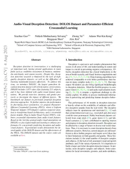 Audio-Visual Deception Detection: DOLOS Dataset and Parameter-Efficient
  Crossmodal Learning