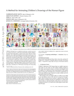 A Method for Animating Children's Drawings of the Human Figure