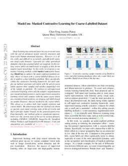 MaskCon: Masked Contrastive Learning for Coarse-Labelled Dataset