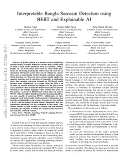 Interpretable Bangla Sarcasm Detection using BERT and Explainable AI