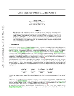 Open-source Frame Semantic Parsing