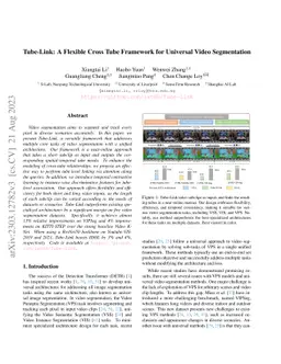 Tube-Link: A Flexible Cross Tube Framework for Universal Video
  Segmentation
