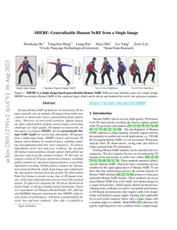 SHERF: Generalizable Human NeRF from a Single Image