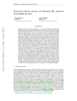 Evolving Populations of Diverse RL Agents with MAP-Elites