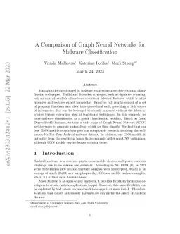 A Comparison of Graph Neural Networks for Malware Classification