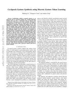 Co-Speech Gesture Synthesis using Discrete Gesture Token Learning