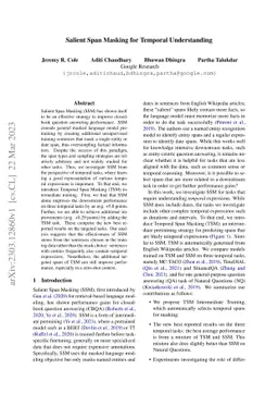 Salient Span Masking for Temporal Understanding