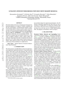 LP-IOANet: Efficient High Resolution Document Shadow Removal