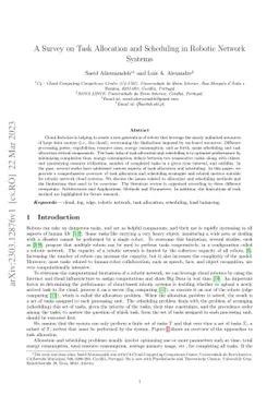 A Survey on Task Allocation and Scheduling in Robotic Network Systems